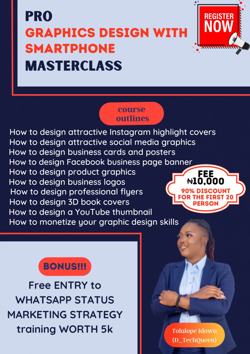 Buy PRO Graphics Design with smartphone training by Tolulope idowu on Selar