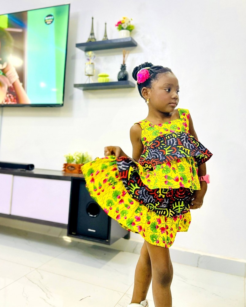 Children Layered Frills Dress