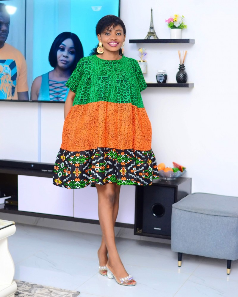 Colorful Ankara Gypsy Dress