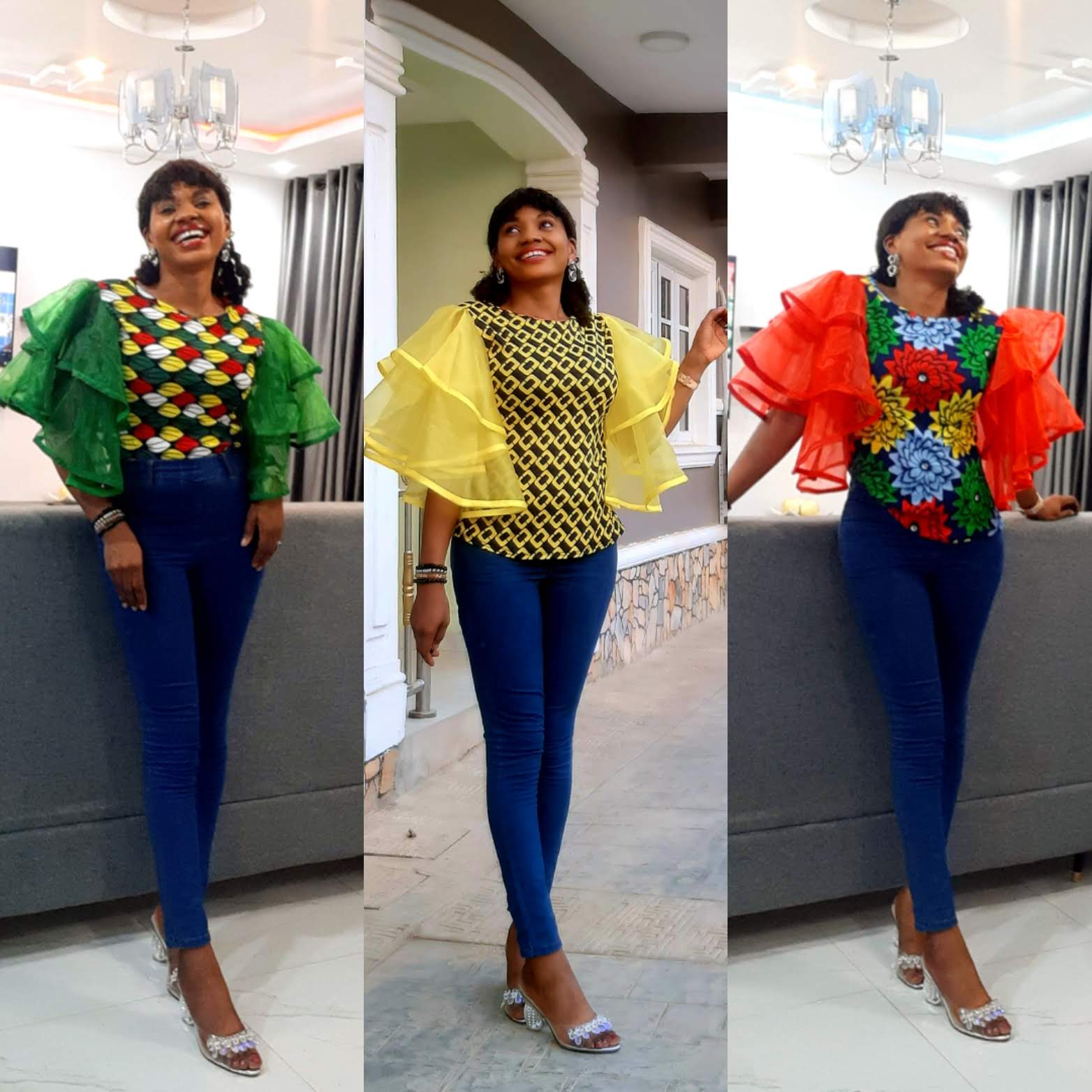 Stretchy Ankara Jersey Summer Tops
