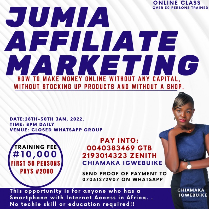 Buy JUMIA AFFILIATE MARKETING Course by Rose Igwebuike on Selar.co