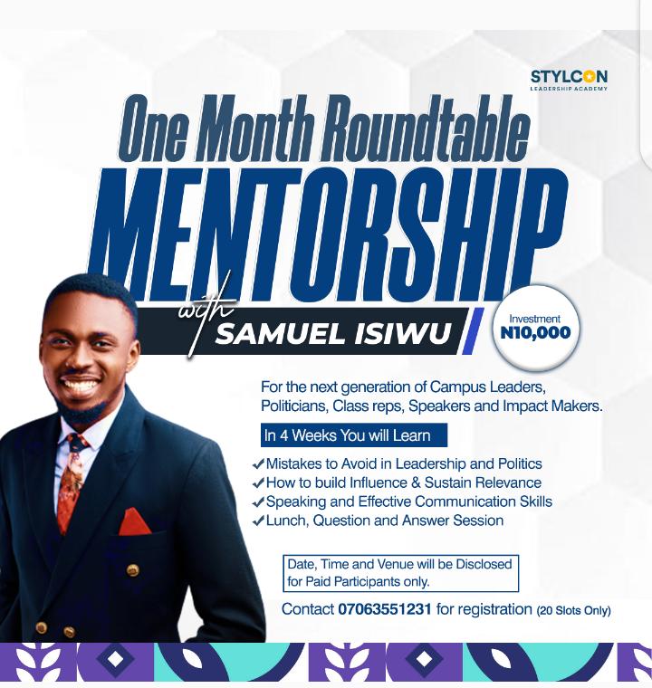 Buy ROUNDTABLE MENTORSHIP with SAMUEL ISIWU by Samuel Isiwu on Selar