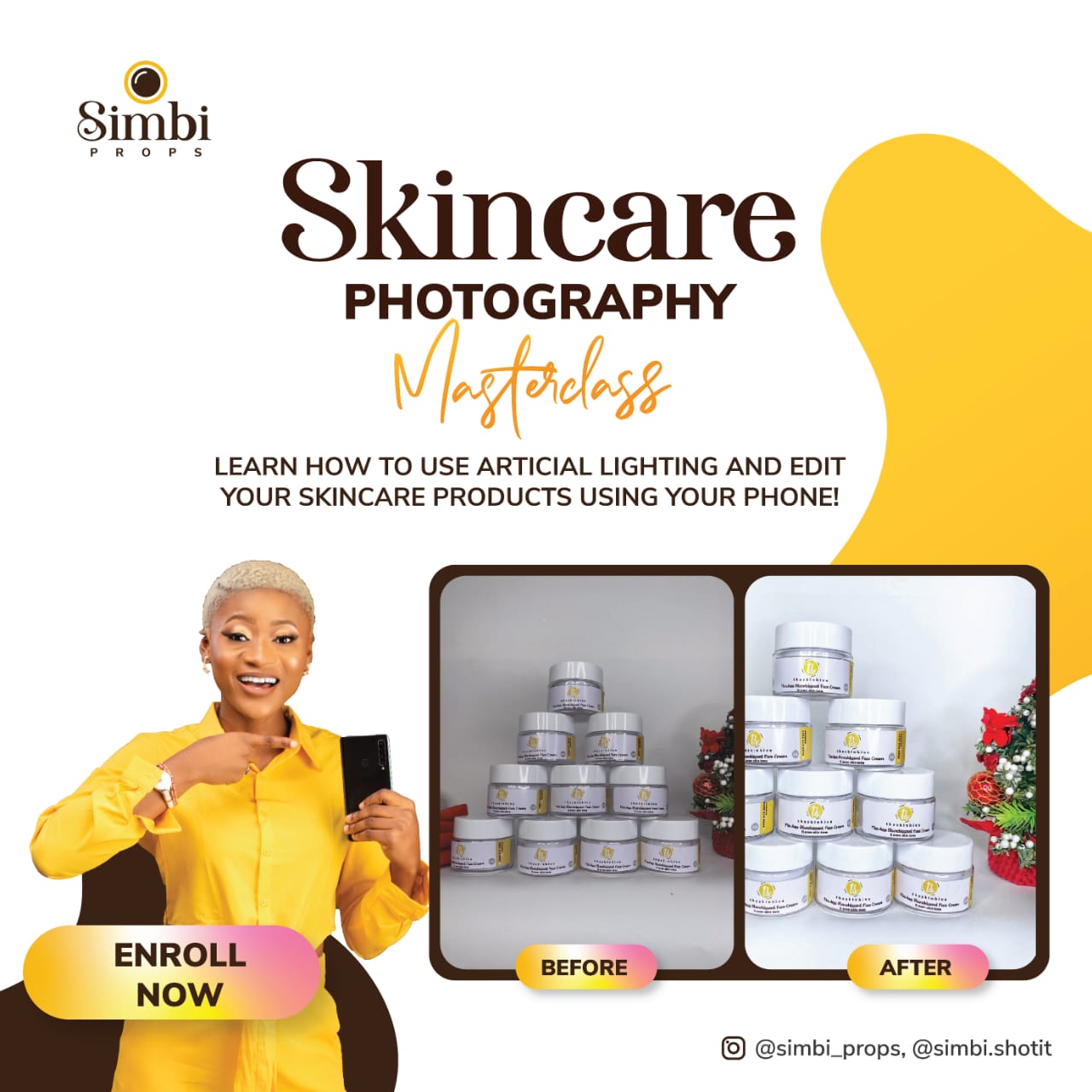 Learn Lighting & Photo Editing for SkinCare Business