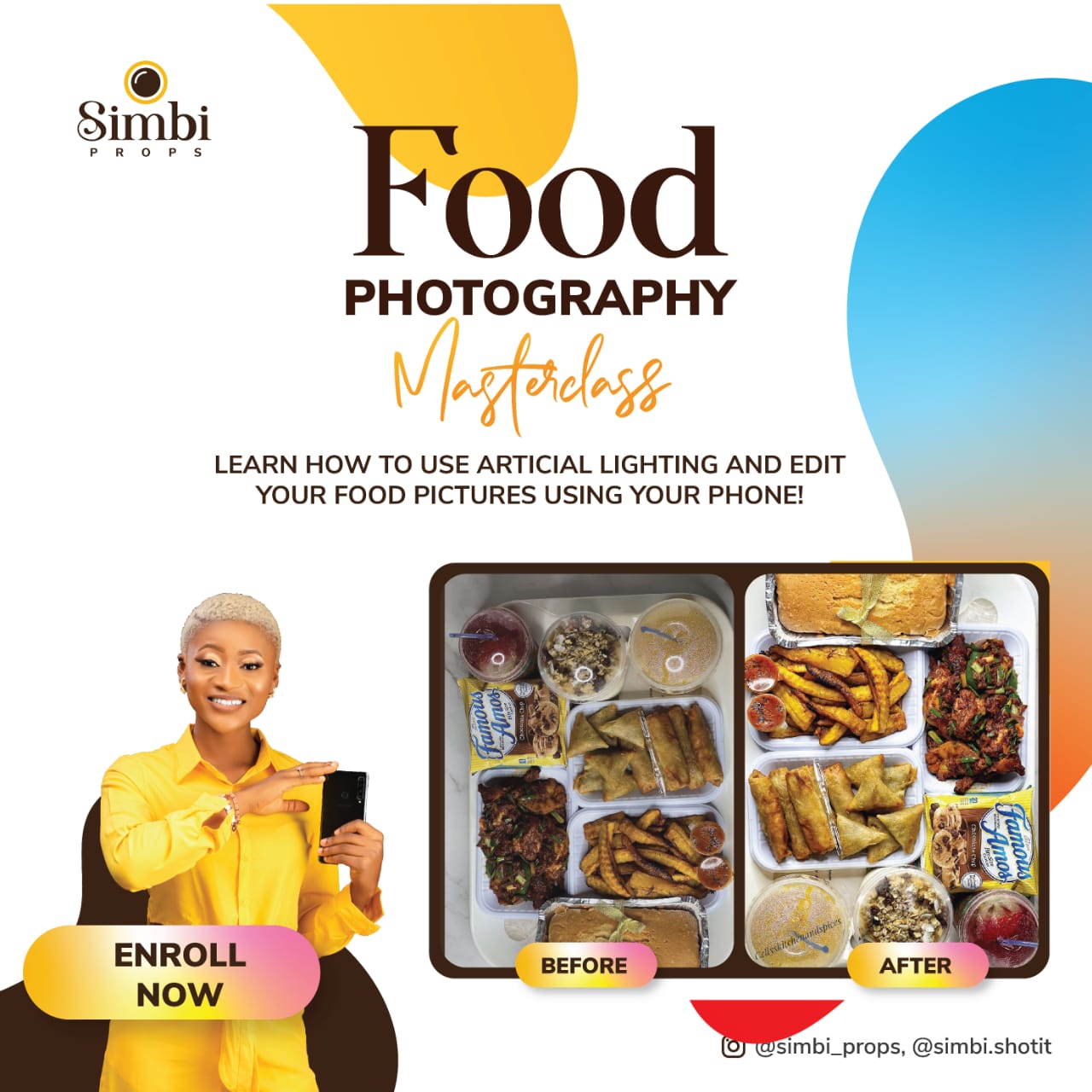 Lighting & Photo Editing for Food & Drinks Vendors
