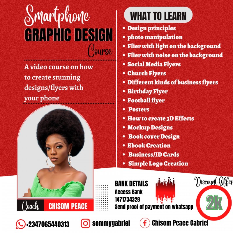 Smartphone Graphics Design Course Buy Smartphone graphic design course by Chisom Peace Anyaora on Selar