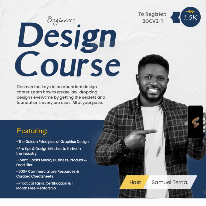 Buy Beginners Design Course 2.1 by Terna Samuel Pagher on Selar