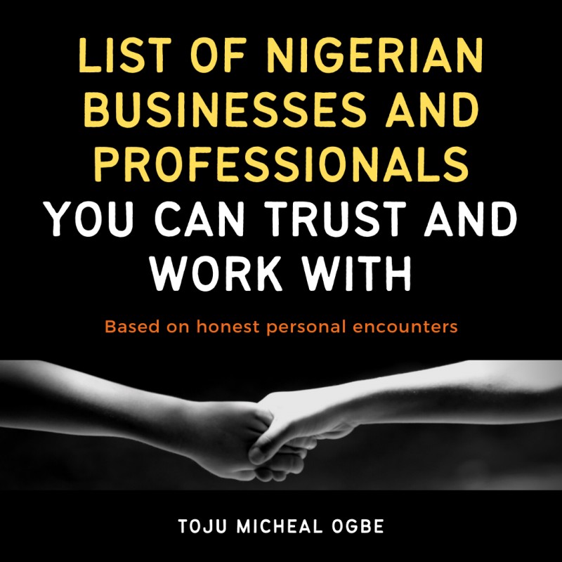 List Of Nigerian Businesses And Professionals You Can Trust And Work
