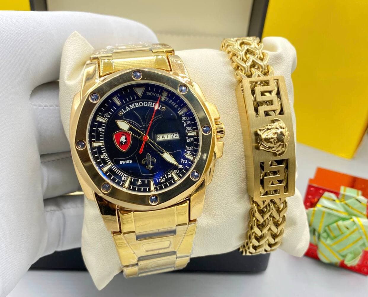 Lamboghini Wristwatch with hand bracelet