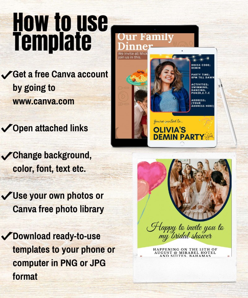 15 Editable Invitation Flier Templates For Birthday, Wedding, Event Party, Baby Dedication and more For Event Planners, Social Media Influencers And Users.