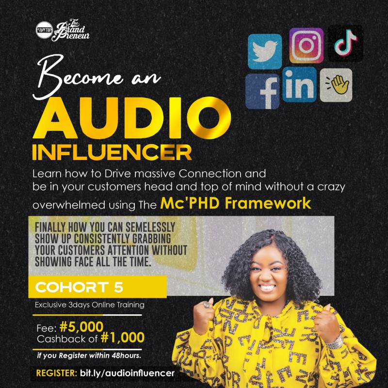 BECOME AN AUDIO INFLUENCER NOW!