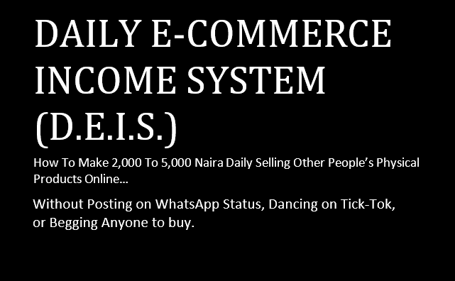 (D.E.I.S) Daily E-commerce Income System