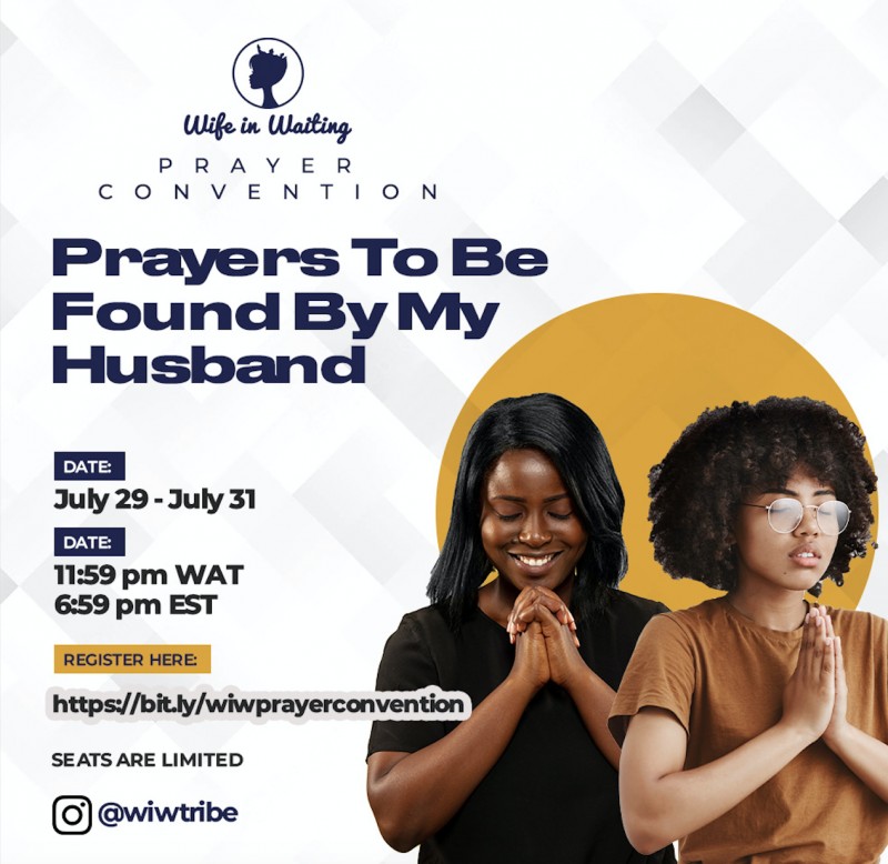 PRAYERS TO BE FOUND BY MY HUSBAND