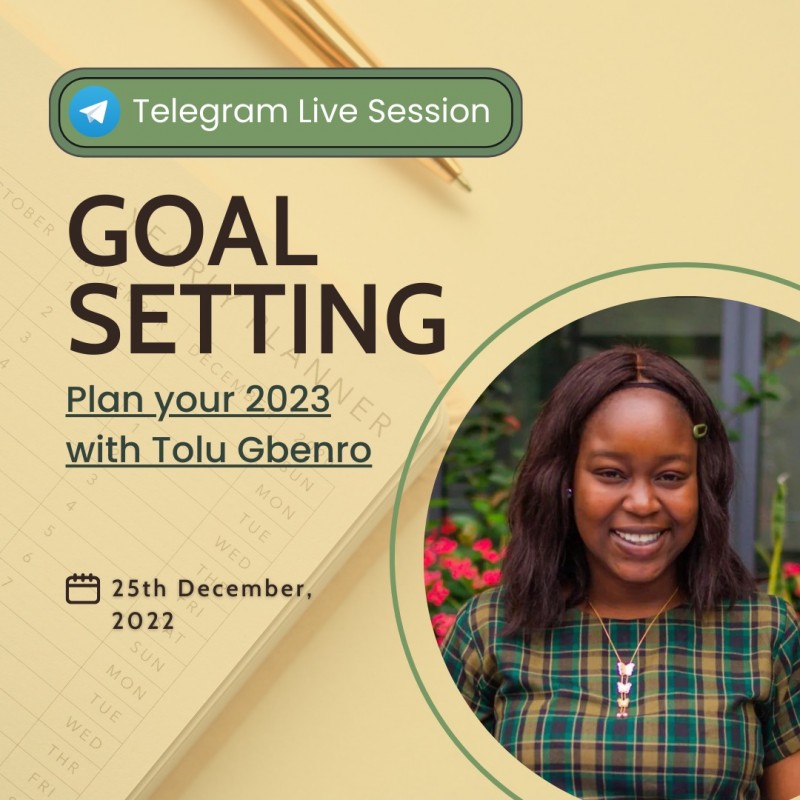 Buy Goal Setting with Tolu: Plan 2023 by Tolulope Gbenro on Selar
