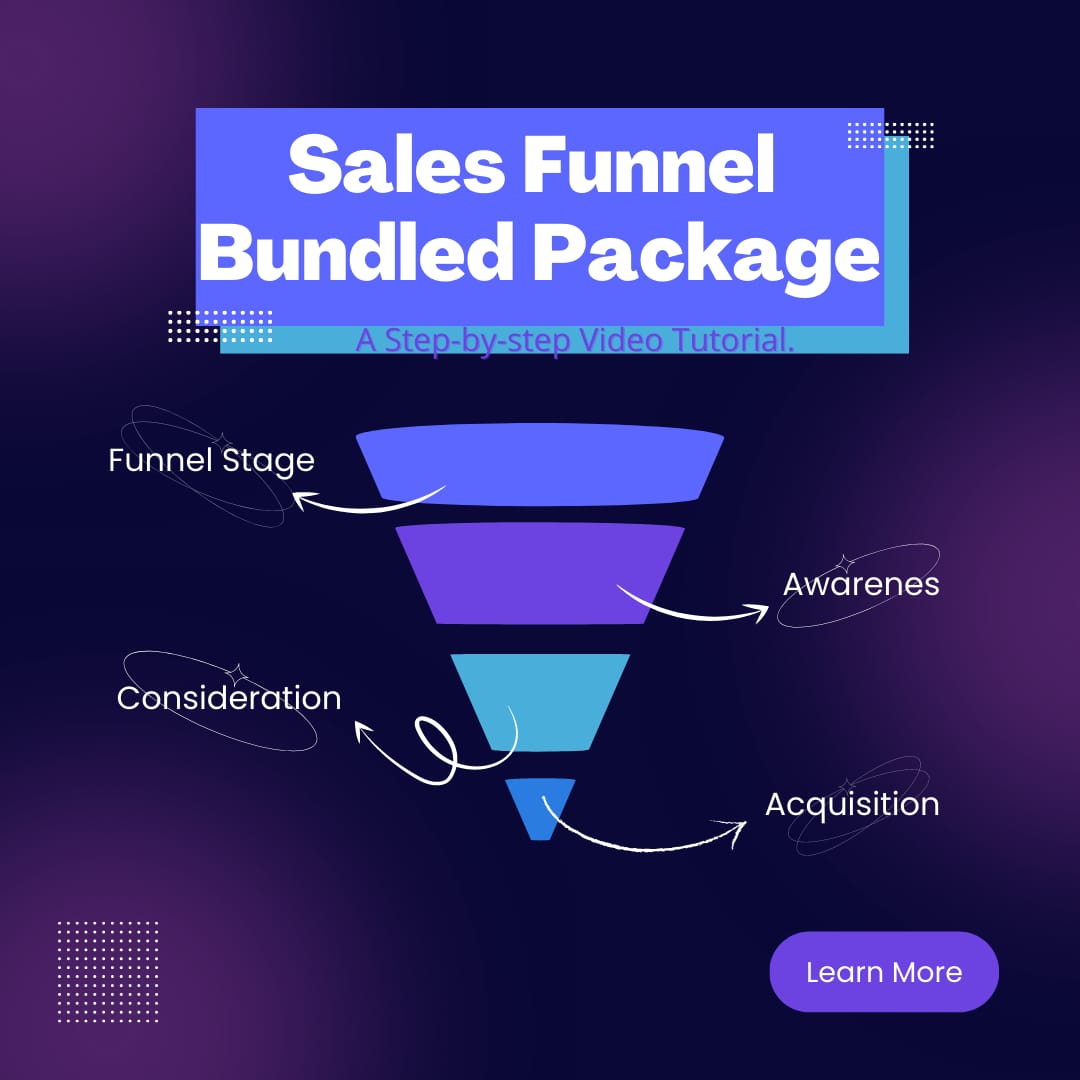 Sales Funnel Bundled Package - Step-by-step Video Tutorial.