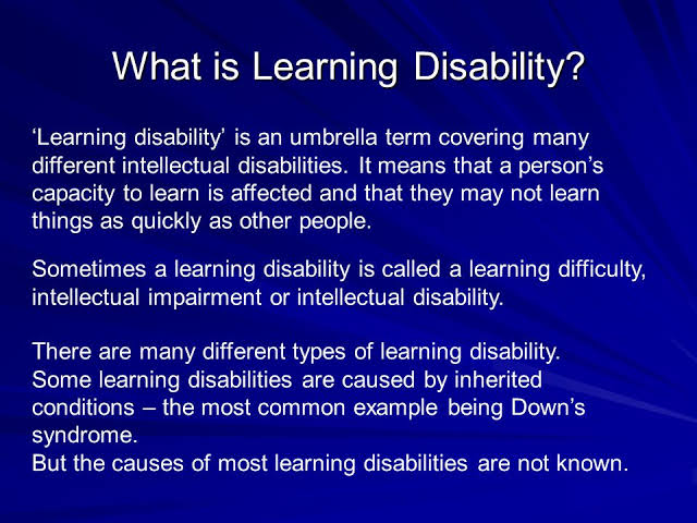 Learning disability