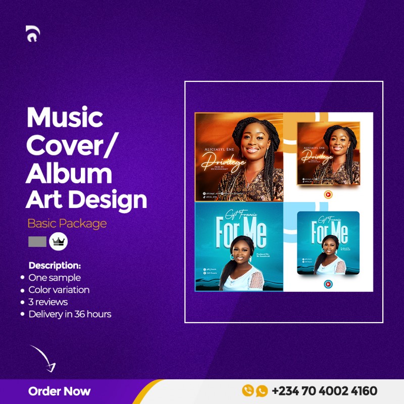 Buy Music Cover Art (Basic Package) by Domiphics Designs on Selar