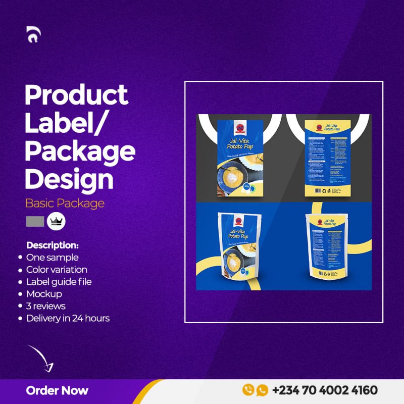 Buy Product Labelling Design (Basic Package) by Domiphics Designs on Selar