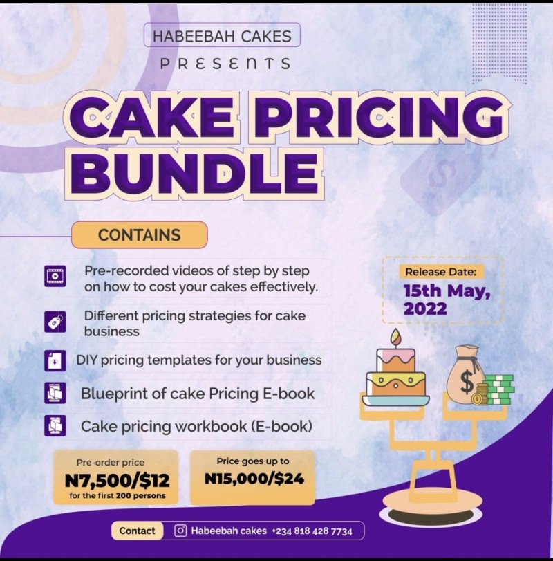Buy THE CAKE PRICING BUNDLE by HABEEBAH CAKES on Selar.co