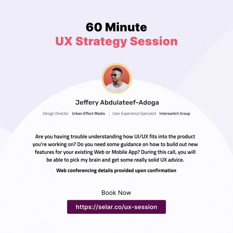Buy Product (UI/UX) Design Consultation by Jeffery Abdulateef-Adoga on ...