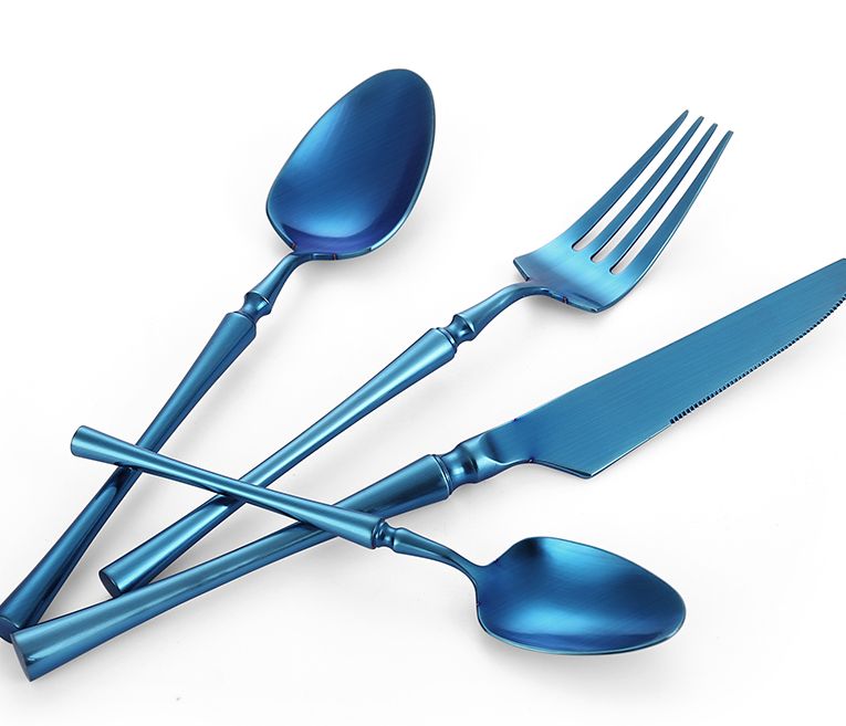 Luxury Blue Cutlery Set 24PCS