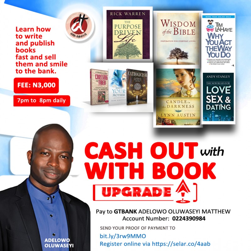 CASH OUT WITH BOOKS UPGRADE