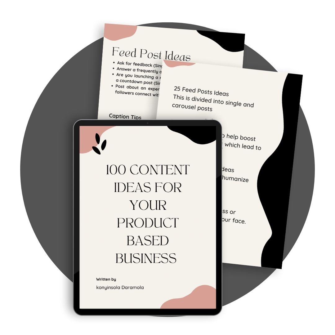 100 Content Ideas For Your Product Based Business