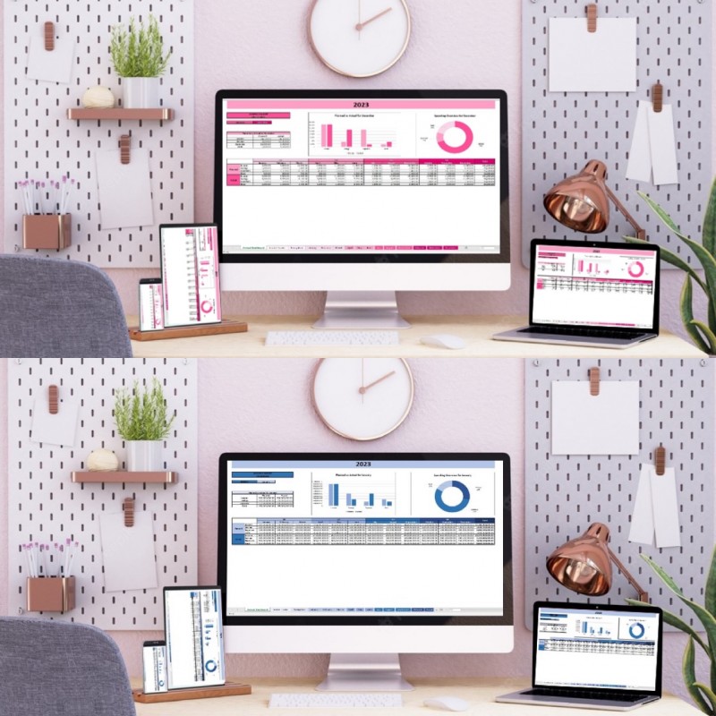 Blue Personal Budget Workbook