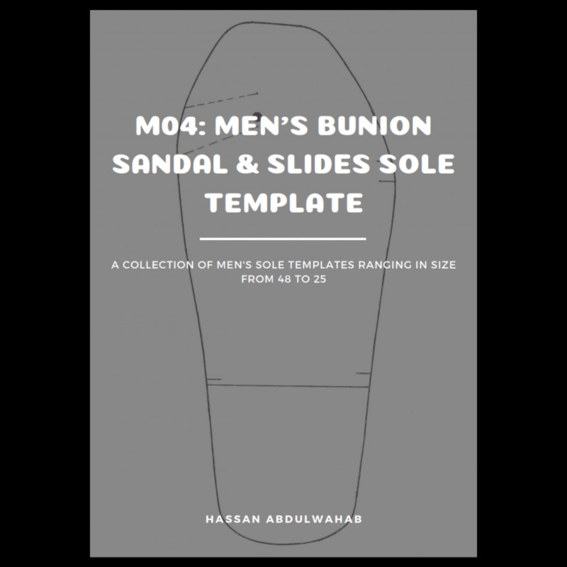 M04: Men's Bunion Sandal & Slides Sole Template