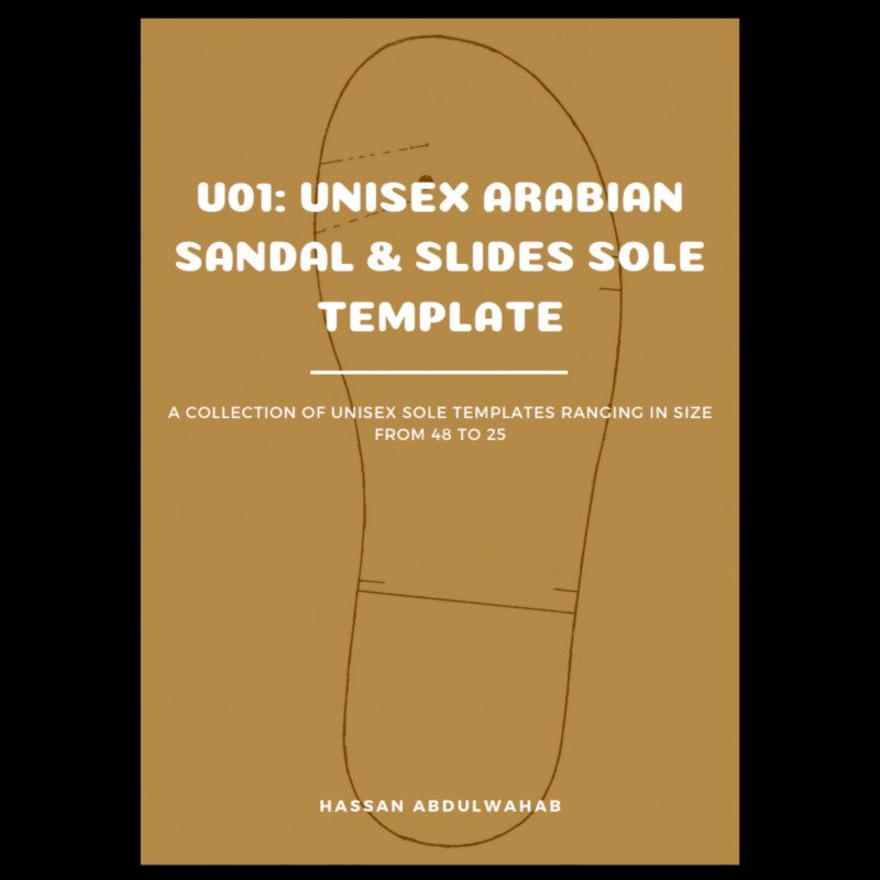U01: Unisex Arabian Sandal & Slides Sole Template