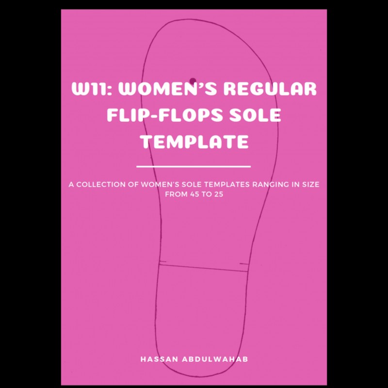 W11: Women's Regular Flip-flops Sole Template