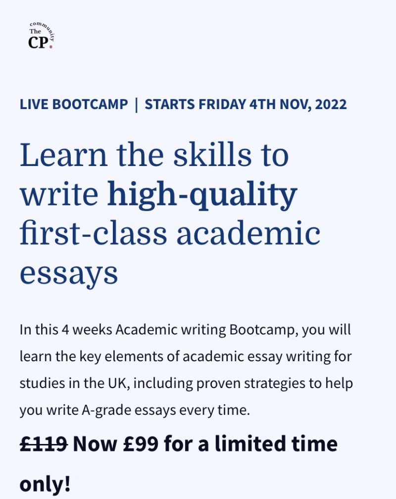 Academic Writing Bootcamp