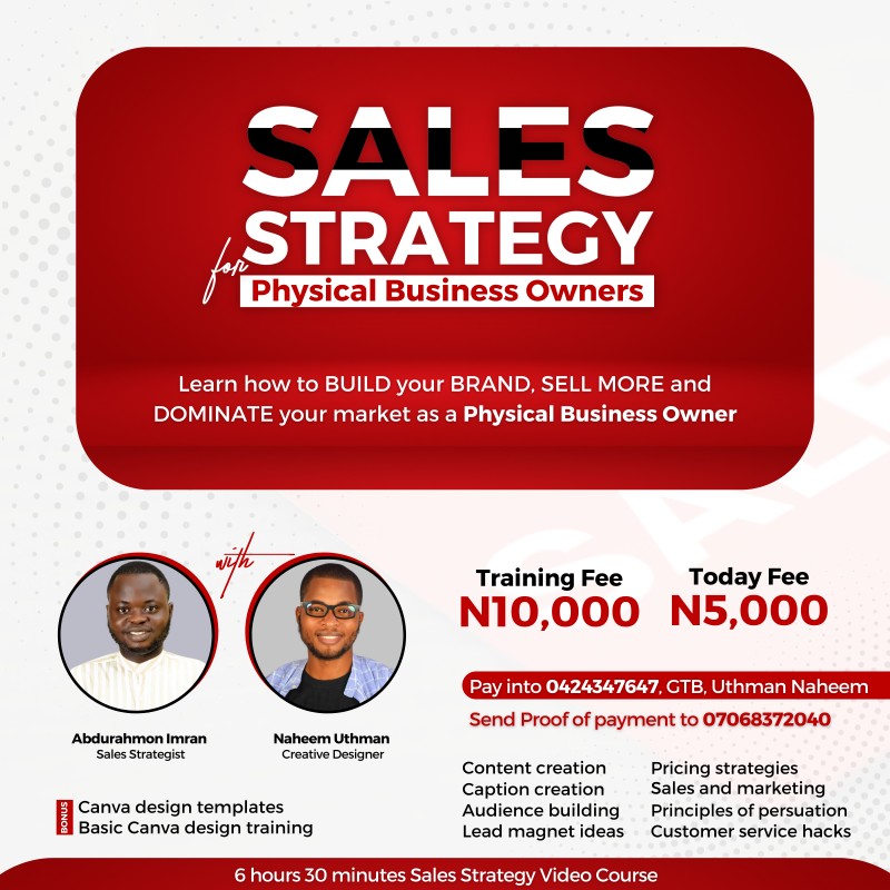 Sales Strategy for Physical Business Owners