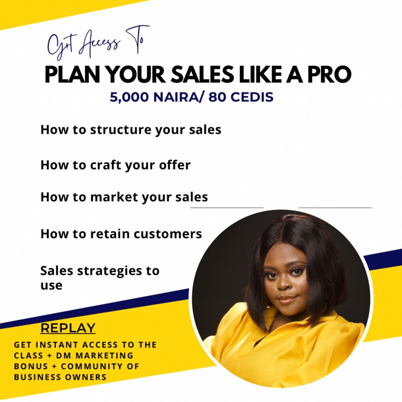 PLAN YOUR SALES LIKE A PRO