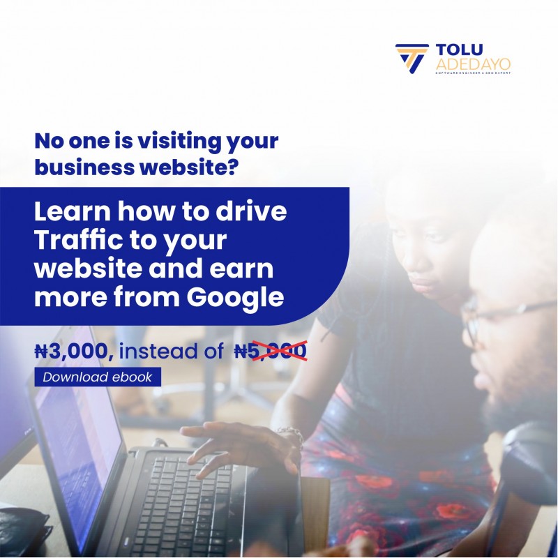 Buy how to increase organic traffic to your website by tolu adedayo on