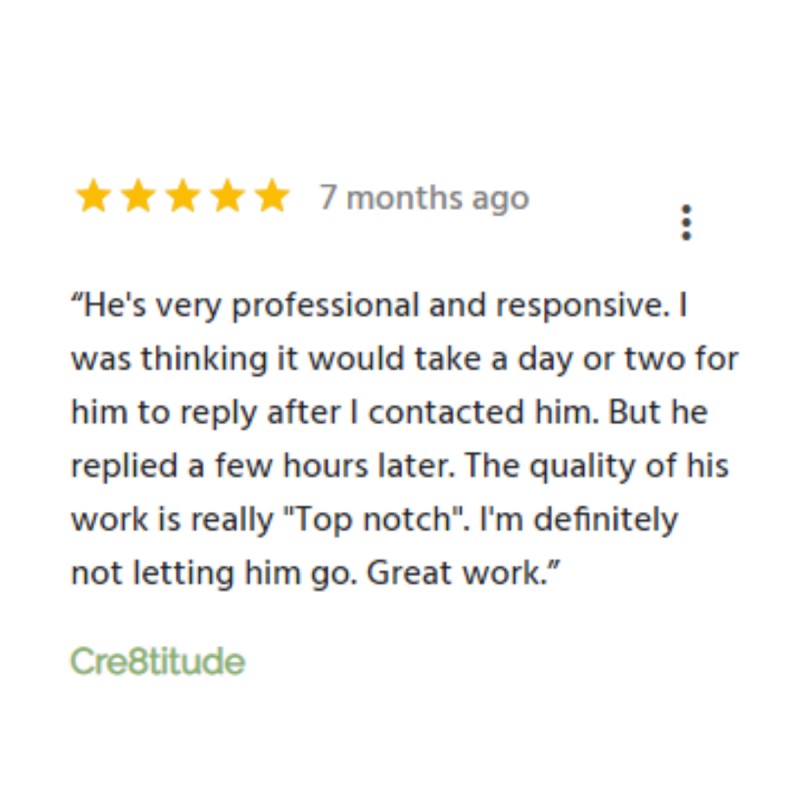 Customer review 1