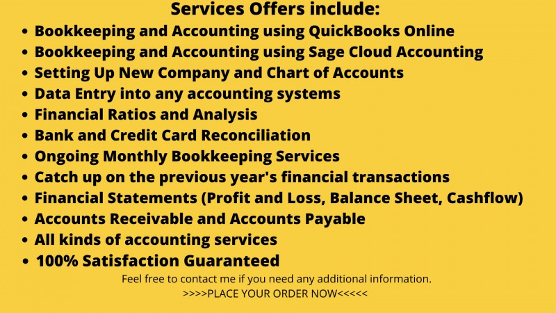 Accounting and Bookkeeping services