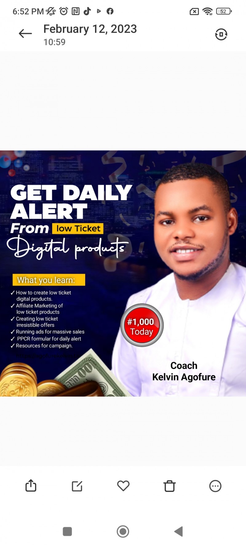 LOW TICKET PRODUCTS DAILY ALERT