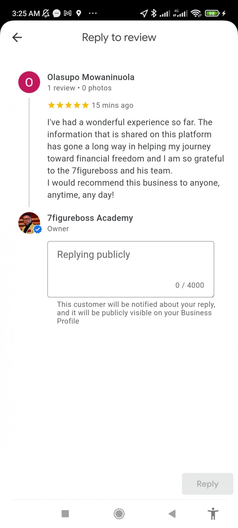 Customer review 4