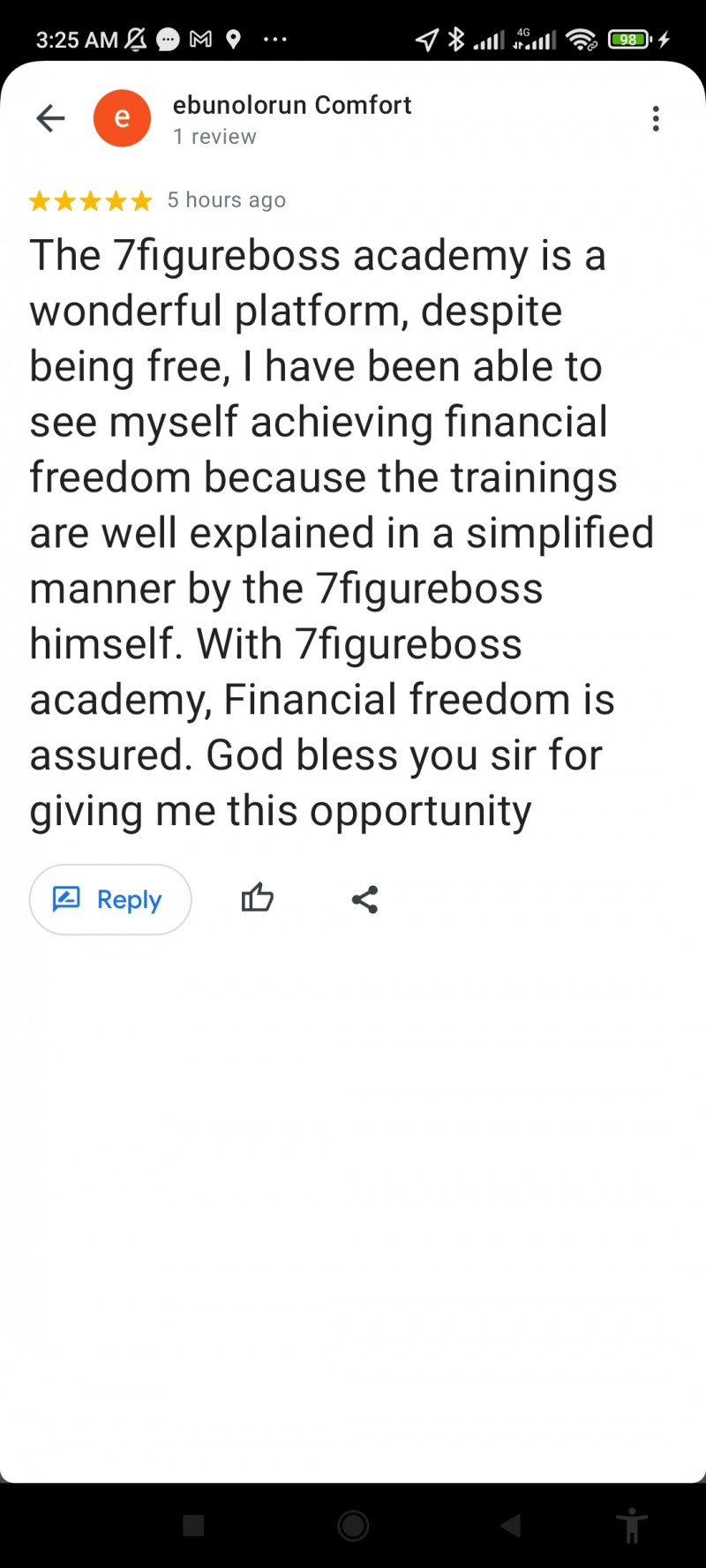 Customer review 5