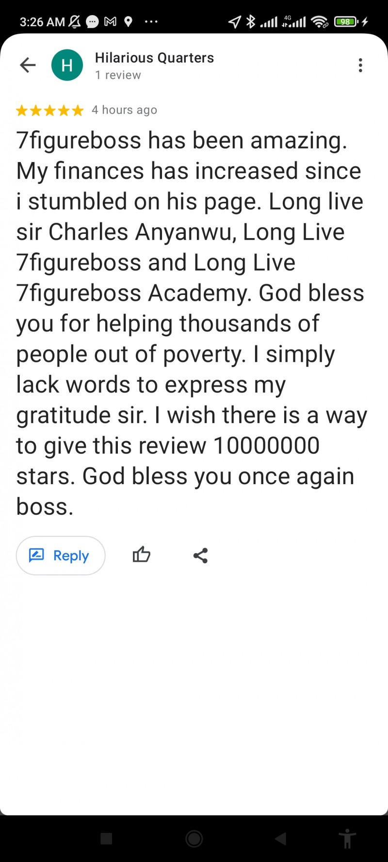 Customer review 9