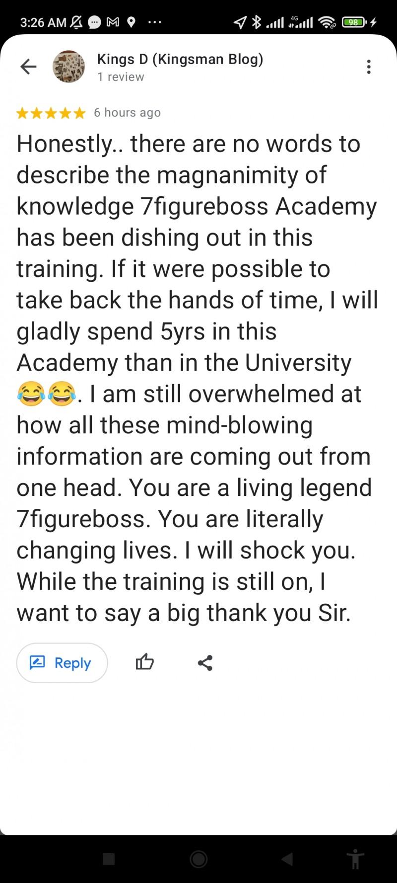 Customer review 14