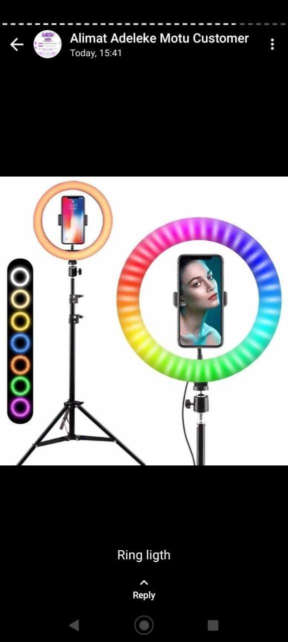 18 inches ringlight.