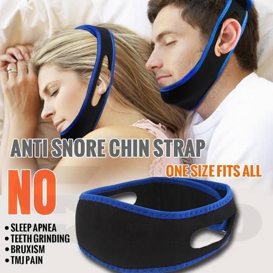 Anti snore chin strap