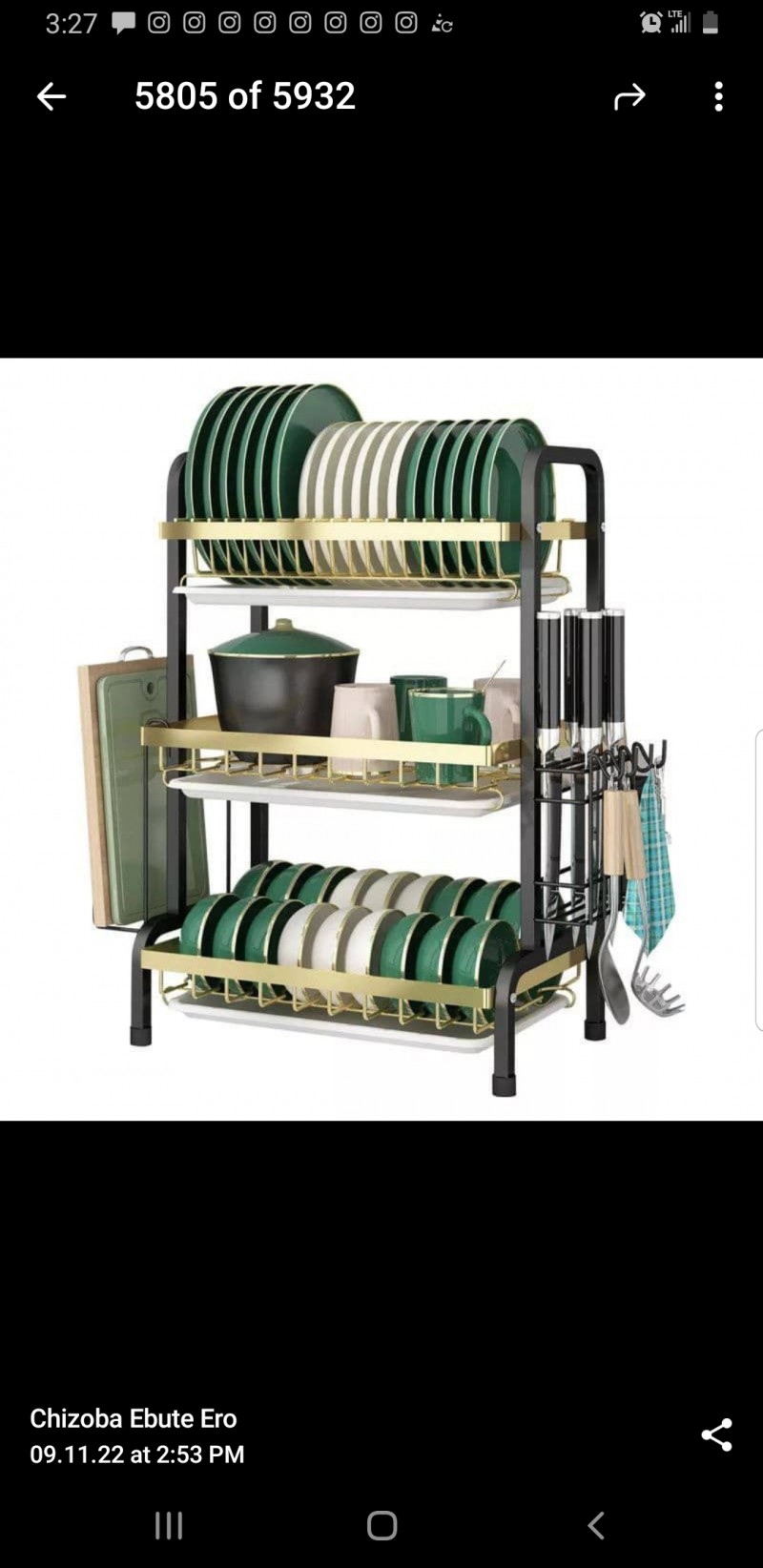 Plate rack.