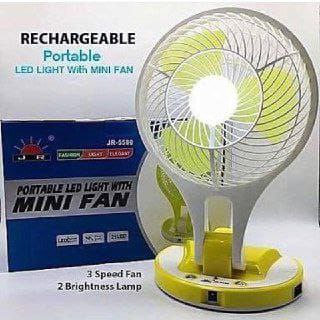 Rechargeable fan and light
