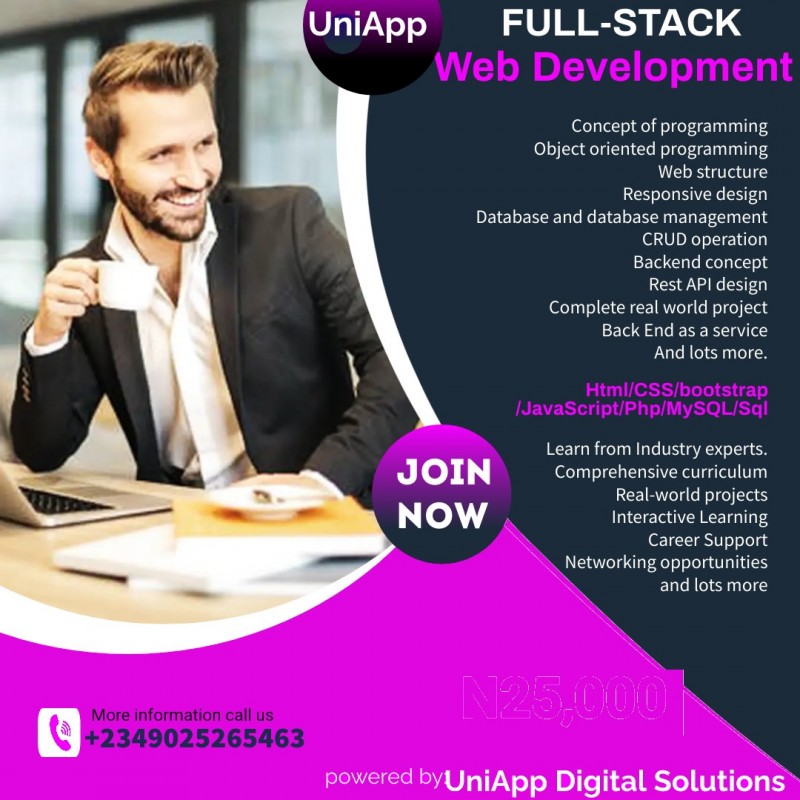 Buy Full stack web development by UniApp Digital Solutions on Selar