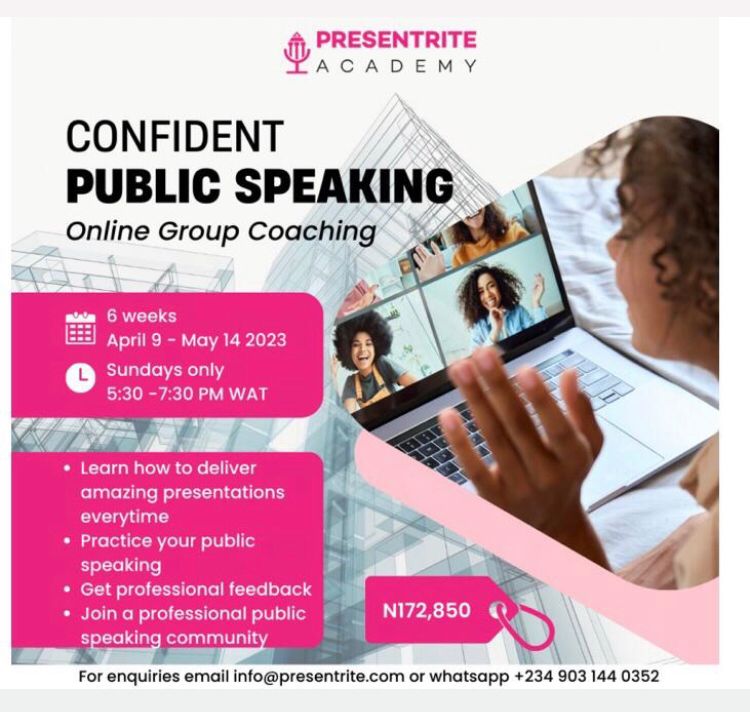 Confident Public Speaking Course - Online Group Coaching - Two time payment copy