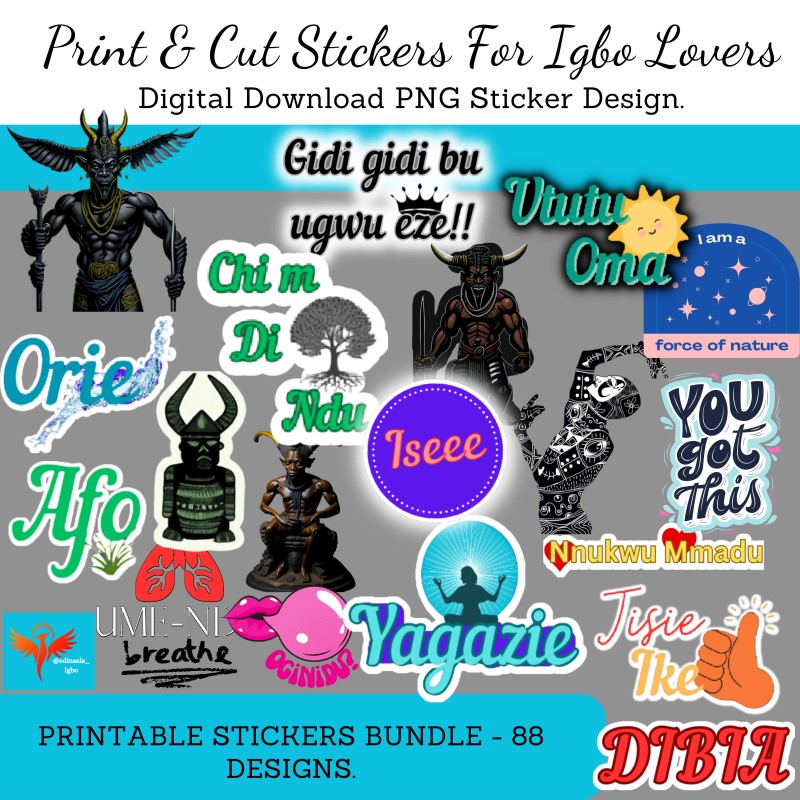 Printable Igbo Stickers Design