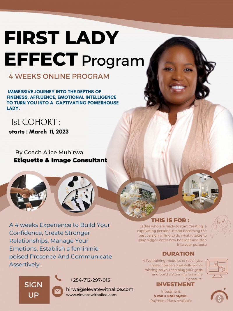 "FIRST LADY EFFECT : Elegance in bundles"