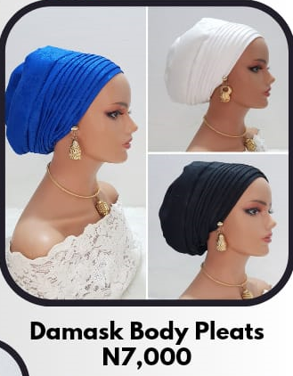 DAMASK BODY PLEATS TURBAN CLASS